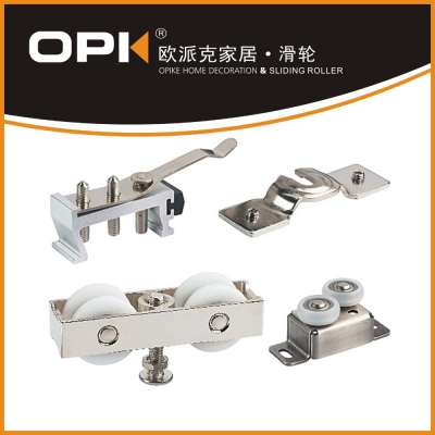 OPK Top Hung Running Gear 2 Wheels Sliding Door Double Roller and Stopper with Adjustable Retention Spring